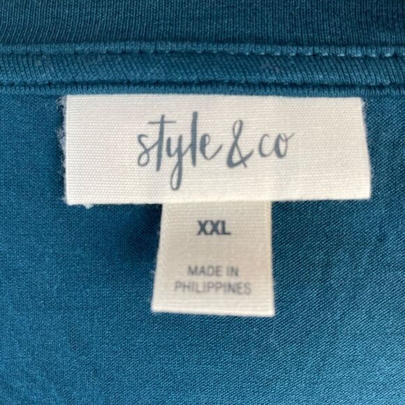 NWT Style & Co Knot Top Long Sleeve Shirt Size XXL - Picture 6 of 7